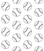 Vector seamless pattern of flat baseball balls