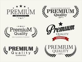 Premium quality labels and badges vector collection