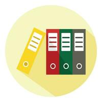 office file icon in vector and file vector and yellow , red and green file icon and vector design illustration of office table file