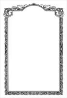 Frame with floral pattern black and white drawing vector