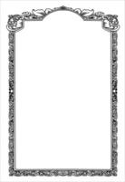 Frame with floral pattern black and white drawing vector