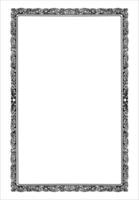 Frame with floral pattern black and white drawing vector