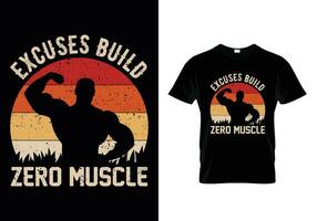Excuses Build Zero Muscle vector