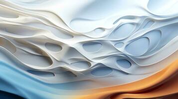 Abstract Radiance Tranquil White and Soft Grey Convergence Generative AI photo