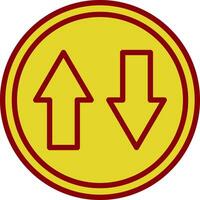 Up and Down Arrow Vector Icon Design