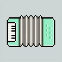 Pixel art illustration Accordion. Pixelated Accordion. Accordion music icon pixelated for the pixel art game and icon for website and video game. old school retro. vector