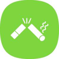 Broken Cigarette Vector Icon Design