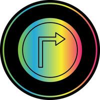 Right Turn Vector Icon Design