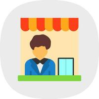 tienda gerente vector icono diseño