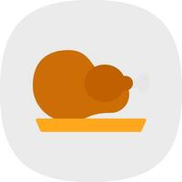Roast Chicken Vector Icon Design