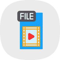 Video FIle Vector Icon Design