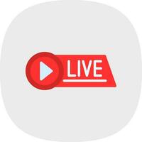 Live Streaming Vector Icon Design