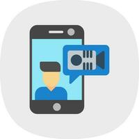 Video Chat Vector Icon Design