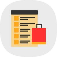 Shopping List Vector Icon Design