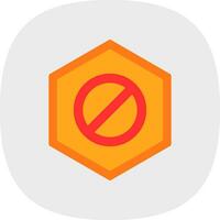 Wrong Way Vector Icon Design