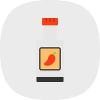 Chili Sauce Vector Icon Design