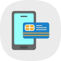 móvil pago vector icono diseño