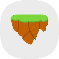 Floating Island Vector Icon Design