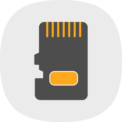 Memory Card Vector Icon Design