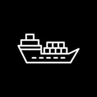 Cargo Ship Vector Icon Design