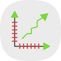 Line Chart Vector Icon Design