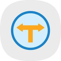 T Junction Vector Icon Design