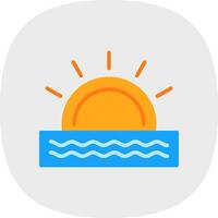 diseño de icono de vector de puesta de sol