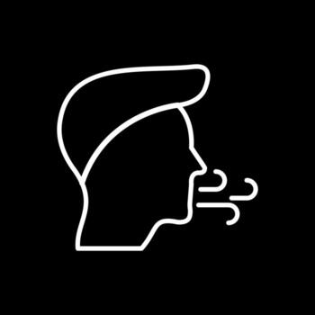 Inhale Vector Icon Design