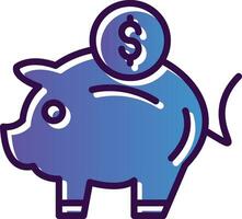 Piggy Bank Vector Icon Design