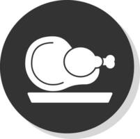 Roast Chicken Vector Icon Design