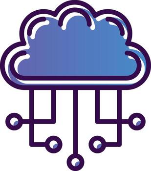 diseño de icono de vector de computación en la nube