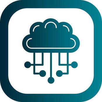 diseño de icono de vector de computación en la nube