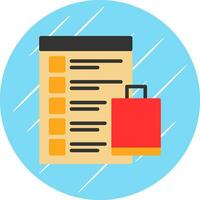 Shopping List Vector Icon Design