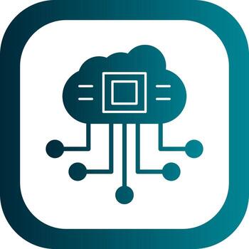 diseño de icono de vector de computación en la nube
