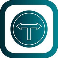 T Junction Vector Icon Design