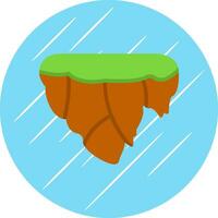 Floating Island Vector Icon Design