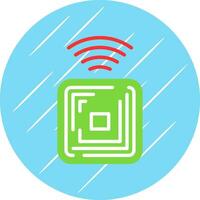 rfid chip vector icono diseño