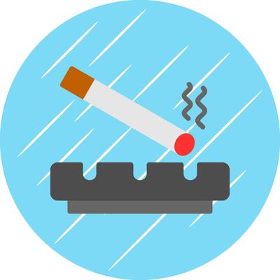 Ashtray Vector Icon Design