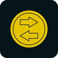 Two Way Arrow Vector Icon Design