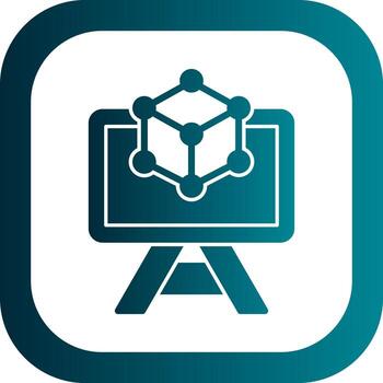 3d Modeling Vector Icon Design
