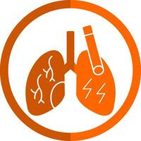 diseño de icono de vector de pulmones