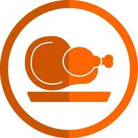Roast Chicken Vector Icon Design