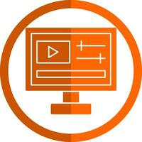 diseño de icono de vector de edición de video