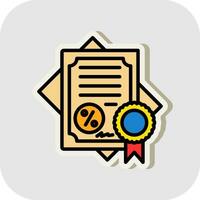 diseño de icono de vector de certificado