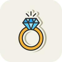 Diamond Ring Vector Icon Design