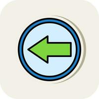 Left Arrow Vector Icon Design