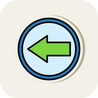 Left Arrow Vector Icon Design