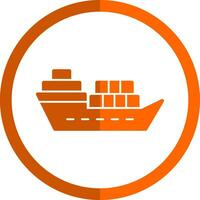 Cargo Ship Vector Icon Design