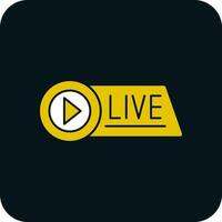 Live Streaming Vector Icon Design