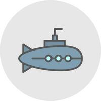 Submarine Vector Icon Design